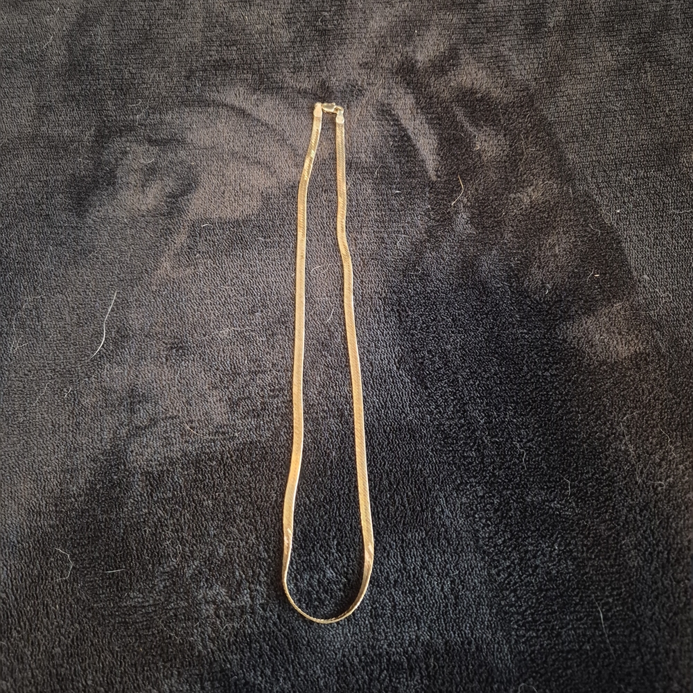 ​Vintage FMC Italy 9.5g Sterling Silver Herringbone Necklace